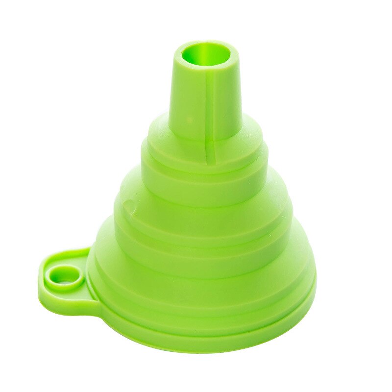 Collapsible Style Kitchen Funnel Mini Silicone Funnel Hopper Practical Oil Liquid Kitchen Accessories Gadgets Cooking Tools: Green