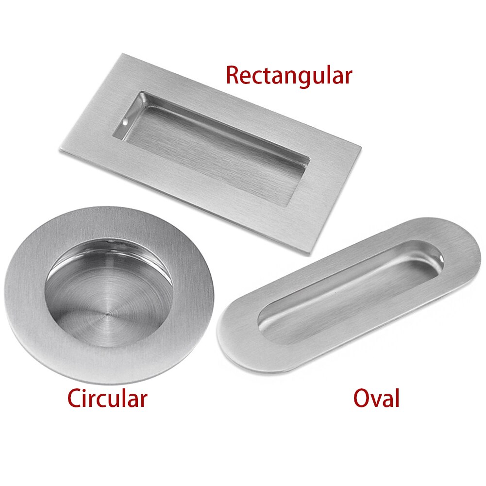 Wardrobe Recessed Stainless Steel Drawer Handle Pulls Sliding Door Knobs Cupboard Inset