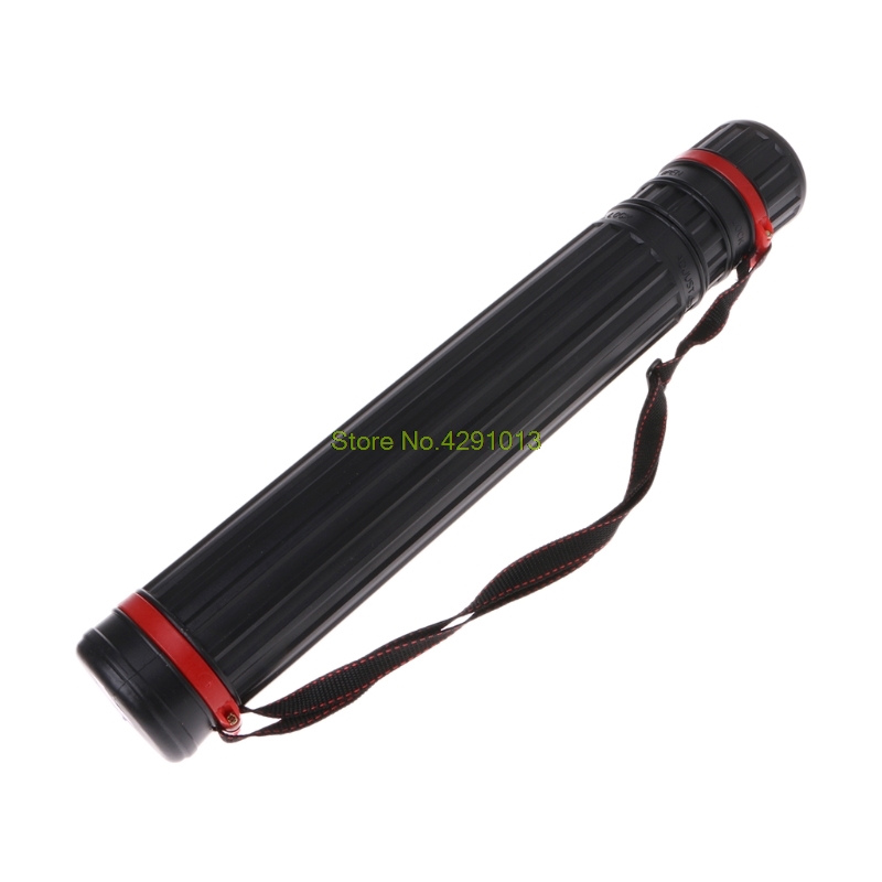 Caja de plástico Flexible telescópica con tubo de almacenamiento, para pintura de documentos, 7cm de diámetro,