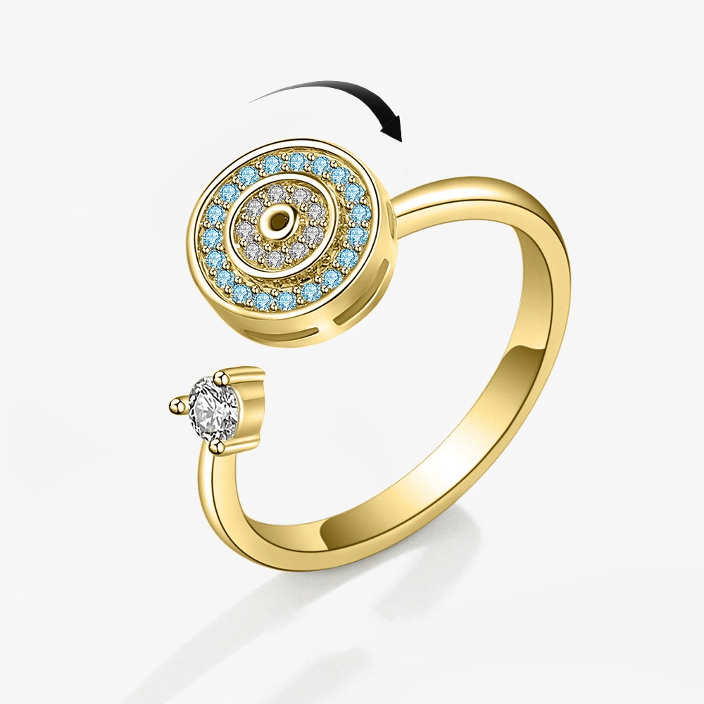 Anti-stress ångest ring för kvinnor teen wolf triskele triskelion inspirerad spinner fidget ringar trippelspiral fingersmycken: Grå