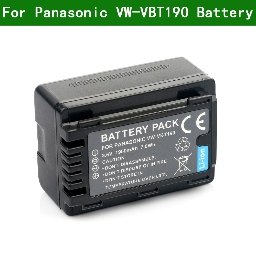 LANFULANG VW-VBT190 VW VBT190 oplaadbare Batterij Camera Batterijen voor Panasonic HC-VX980 HC-W580 HC-V180 HC-V380 HC-WXF995