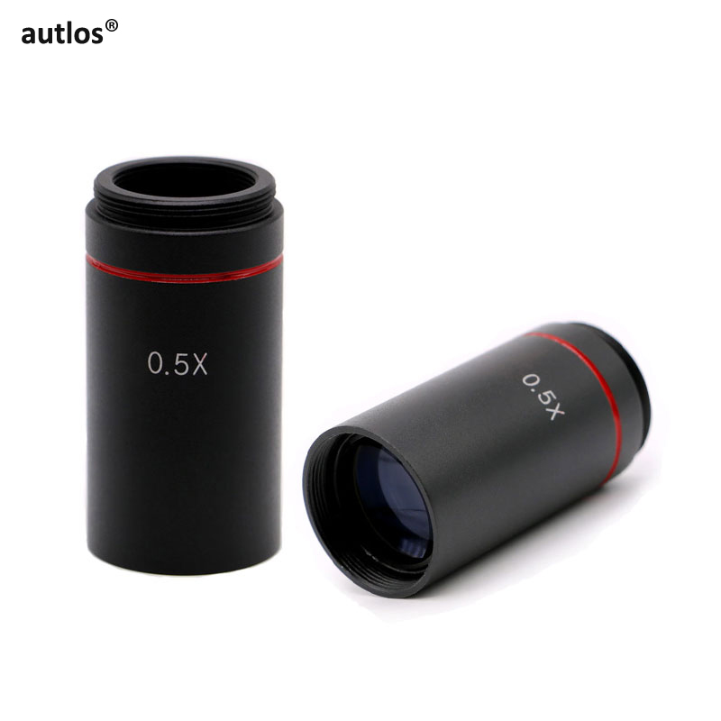 Adaptateur d'objectif à monture C 0,5x, augmente le champ visuel, lentille de réduction de filetage CCD pour Tube trinoculaire et oculaire électronique