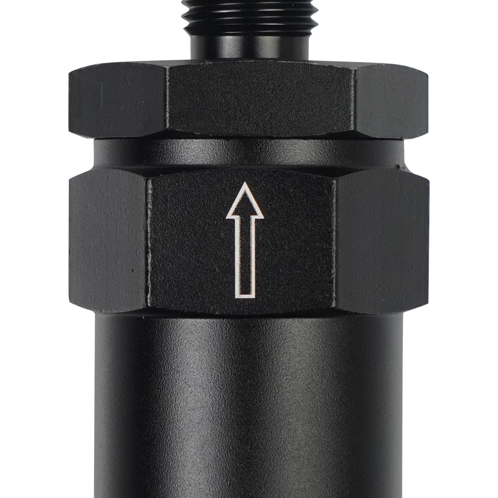 6AN Black Billet Inline Fuel Filter 30 Micron Aluminum FF-1065A-BK