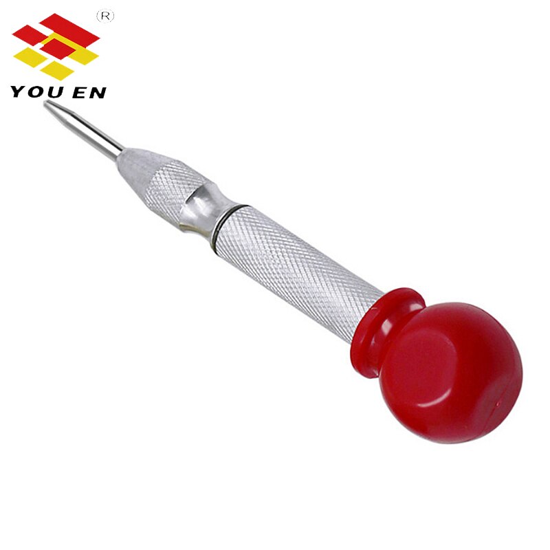 YOUEN 130mm Manual Center Pin Spring Loading Marker Center Punch Wood Indent Marker Woodworking Tool Drill