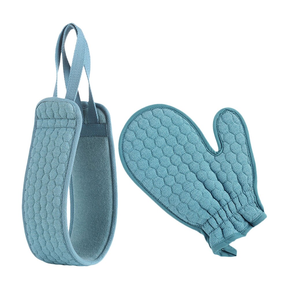 Badhanddoek Handschoenen Set Lange Strip Dubbelzijdig Pull Back Strip Volwassen Wrijven Terug Badhanddoek Bad Benodigdheden Badkamer ceaning Levert: Default Title