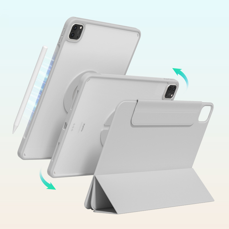 For iPad Air 11 10.9 Pro 11 13 inch Magnetic Case for iPad Mini 6 7 10.2 9th 8th 7th Gen Rotate 360°Detachable Back Case: nine / Gold