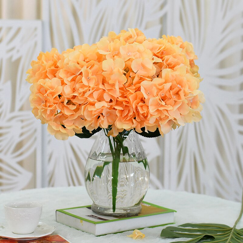 5 hoder bunt mallorca hortensia blomstergren simulering blomst bryllup dekorasjon rekvisitter blomstervegg hus fest dekor