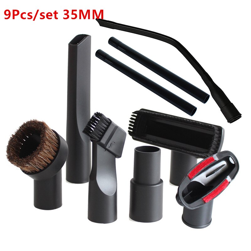 For 32mm 35mm Vacuum Hoover Cleaner Dusting Brush Crevice Nozzle Stair Tool Kit PP Hair Brush Horse Hair Round Brushes Adapter: C