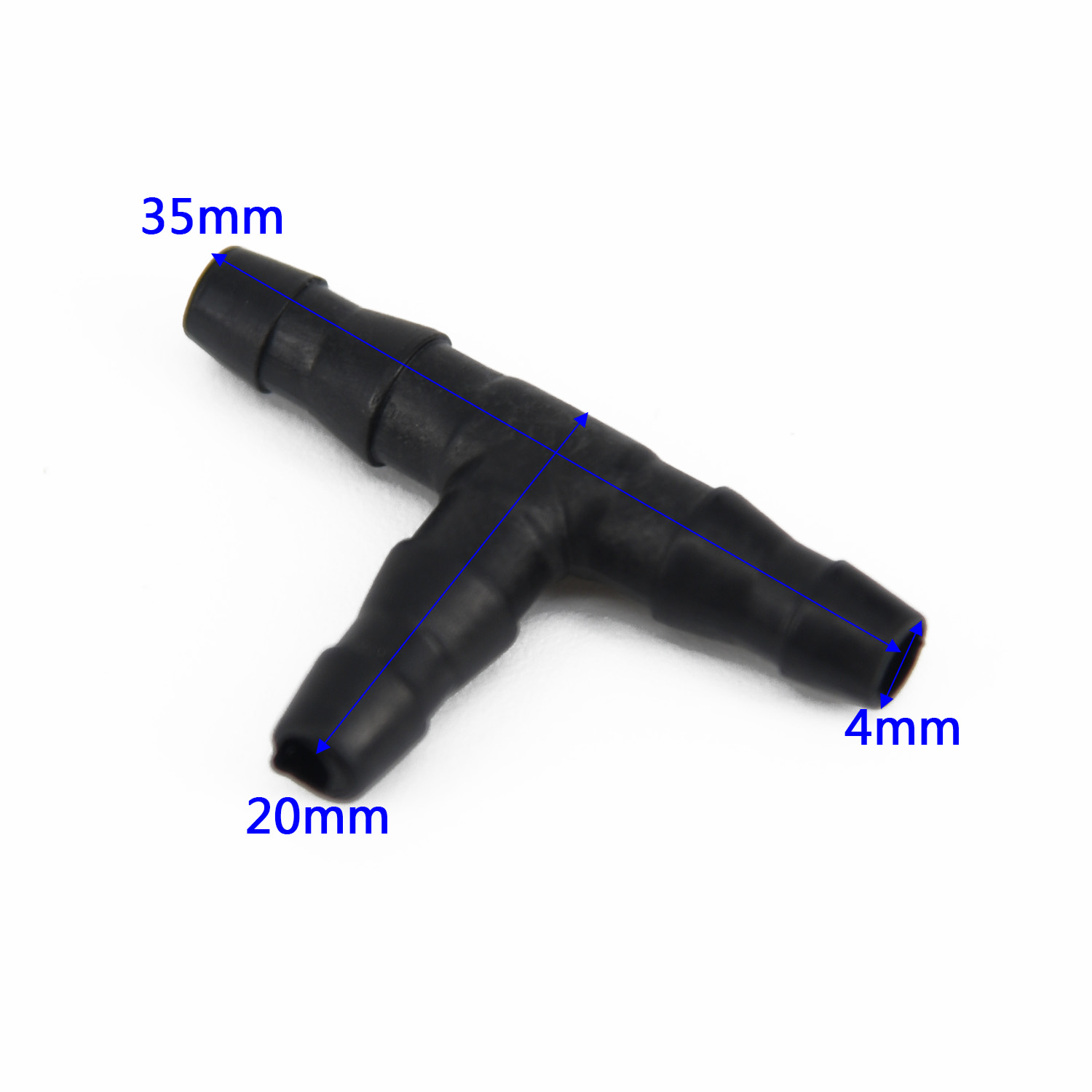 50 Pieces Tee Joint Hoses Coupling Connector Irrigation Drip System Black