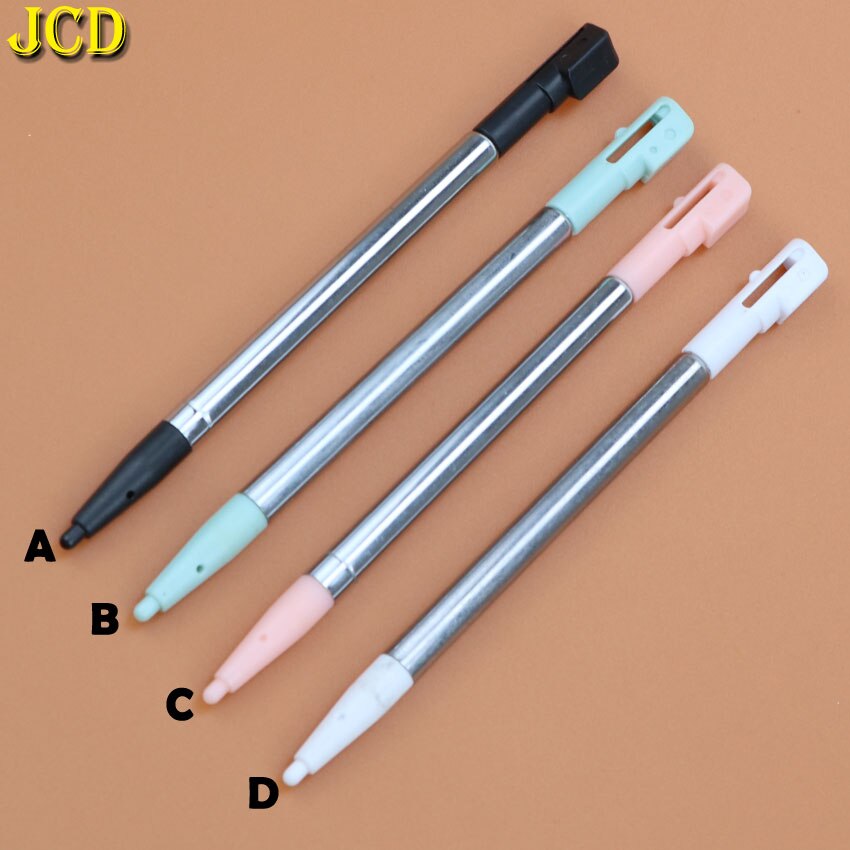 JCD 1 pcs 4 Cor Tela Retrátil de Metal Toque Caneta Stylus Definido Para Nintend Para Nintend DSi NDSi Jogos Acessório