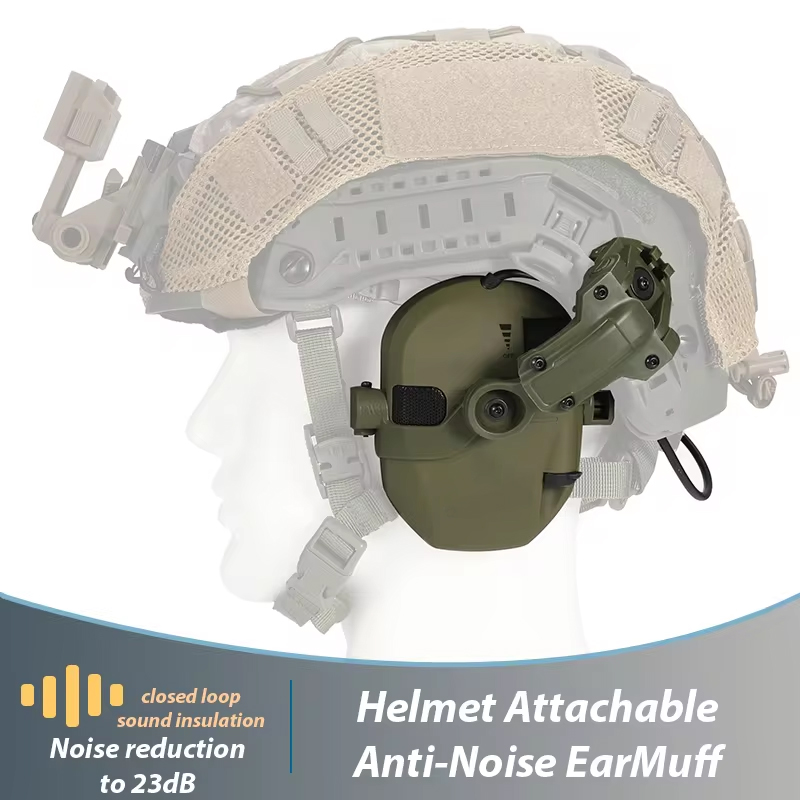Orejeras montadas en casco activo para disparar protección auditiva electrónica protección auditiva reducción de ruido auriculares de caza activos