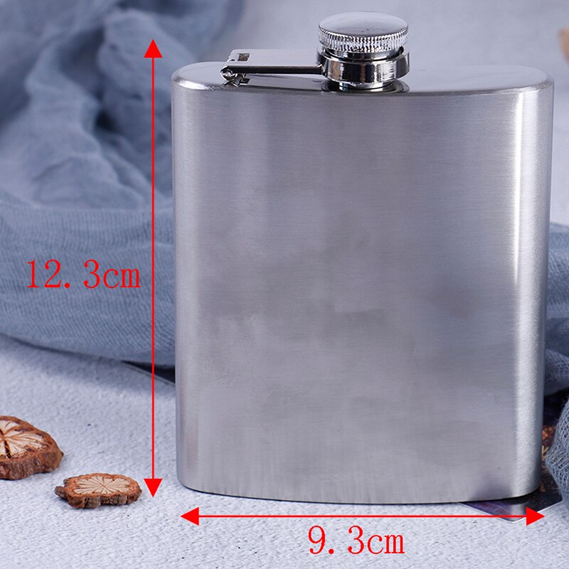 Stainless Steel Hip Liquor Whiskey Alcohol Flask Cap 7 Oz Pocket Wine Bottle