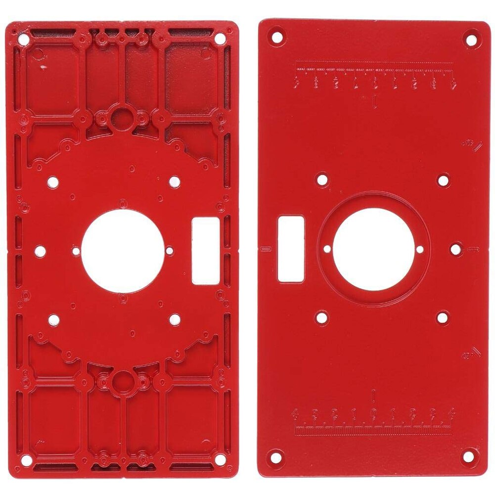 Aluminum Router Table Insert Plate Set Insert Screws for Woodworking Benches 235x120x8mm Router Table Insert Plate w/ 4 Rings