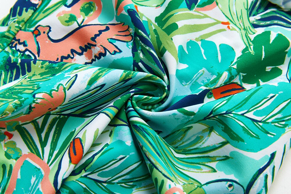 1 ~ 9Y, traje de baño para niñas pequeñas, estampado Tropical, traje de baño para niños de una pieza, ropa de playa para niños, traje de baño para niñas, ropa para nadar