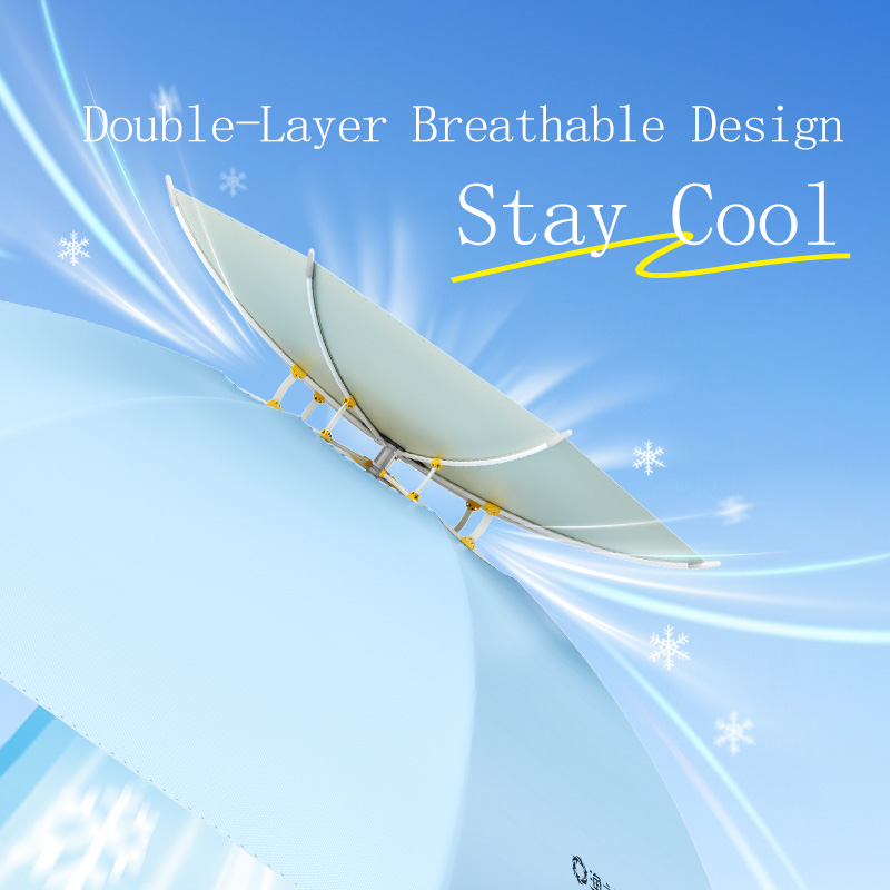 Chapéu guarda-chuva dobrável portátil upf 50 + proteção uv à prova d'água mãos-livres jardinagem e pesca para protetor solar