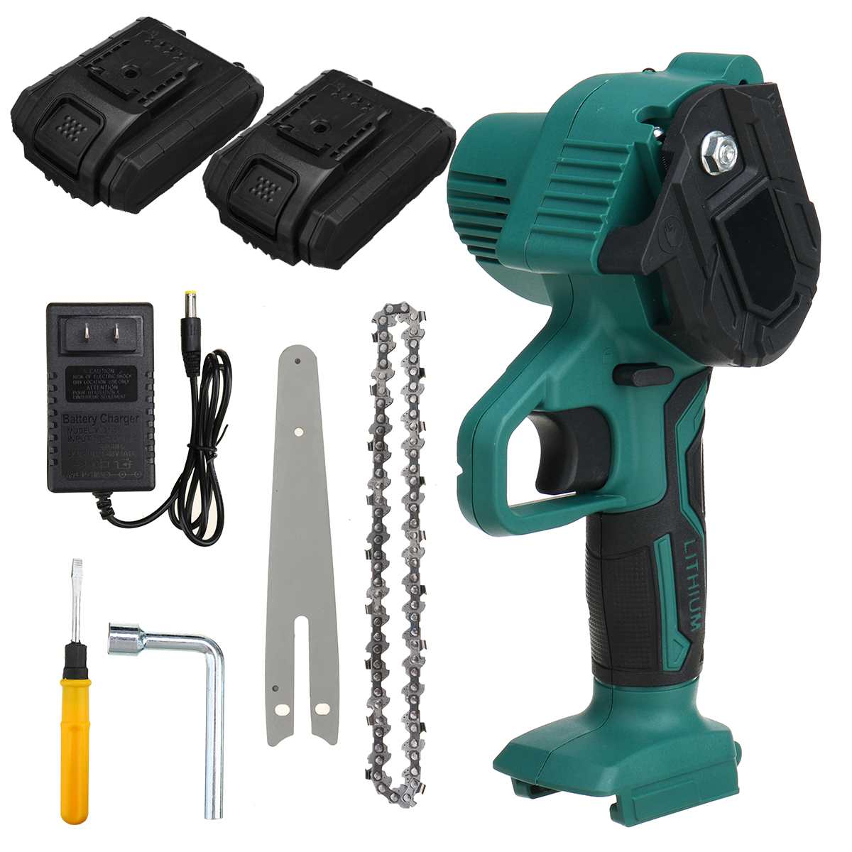 6 Inch 1200W Elektrische Kettingzaag Snoeien Kettingzaag Cordless Tuin Boom Logging Trimmen Zag Houtbewerking Cutter Tool Kits