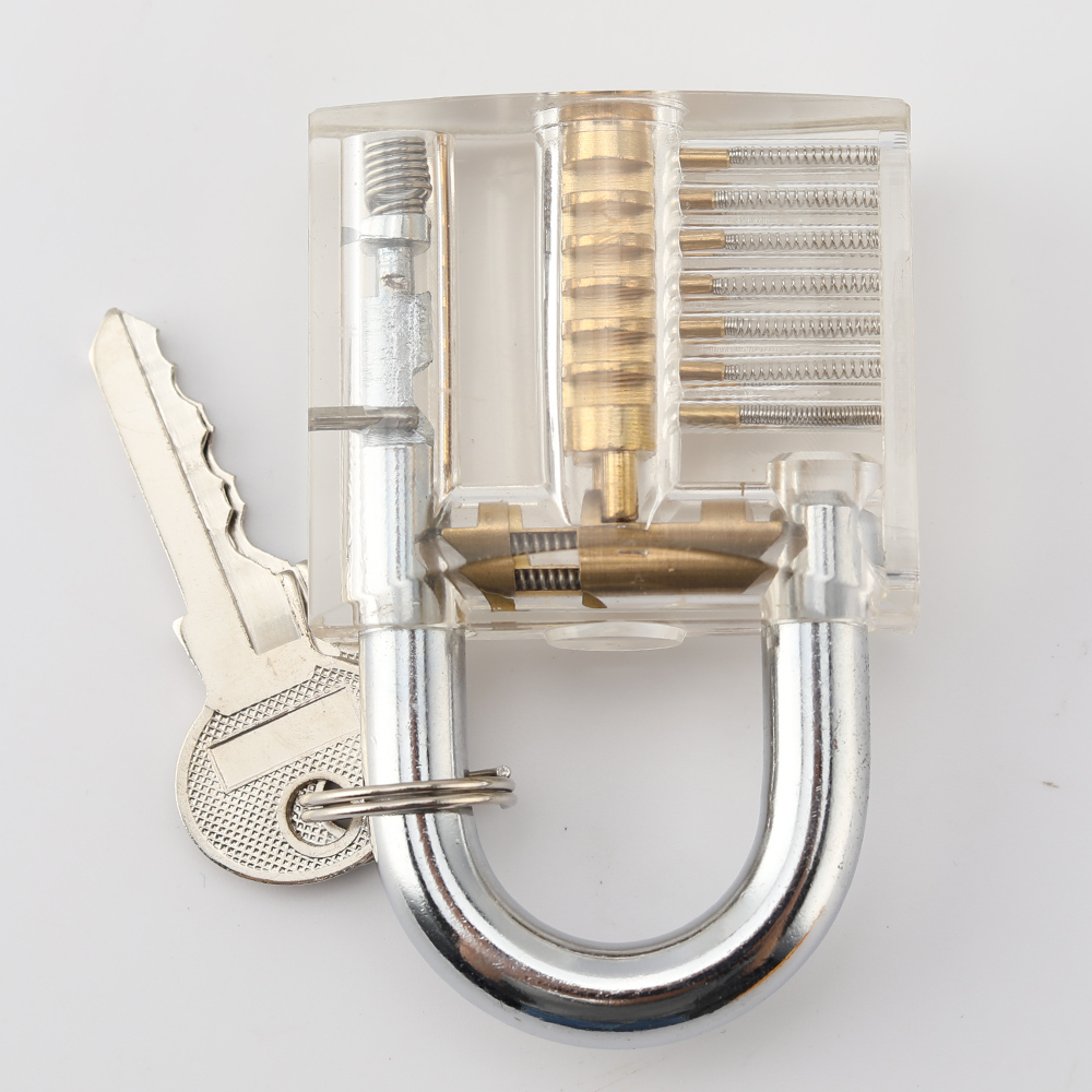Furniture Hardware Locksmith Transparent Locks Pick Visible Cutaway Mini Practice View Padlock Hasps Training Skill