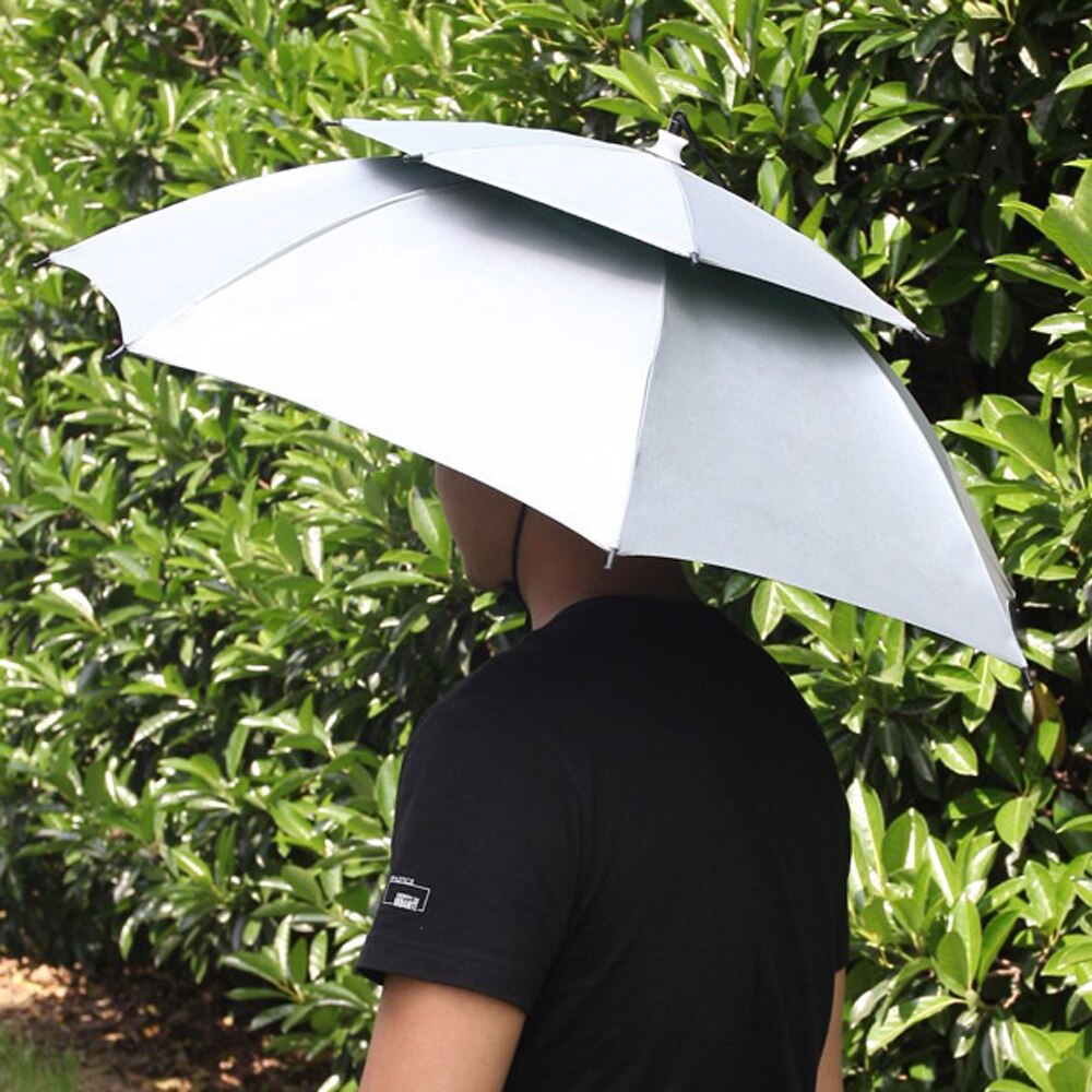 GUGULUZA extérieur 2 couches pliant soleil pluie parapluie casquette randonnée pêche Camping voyage chapeau