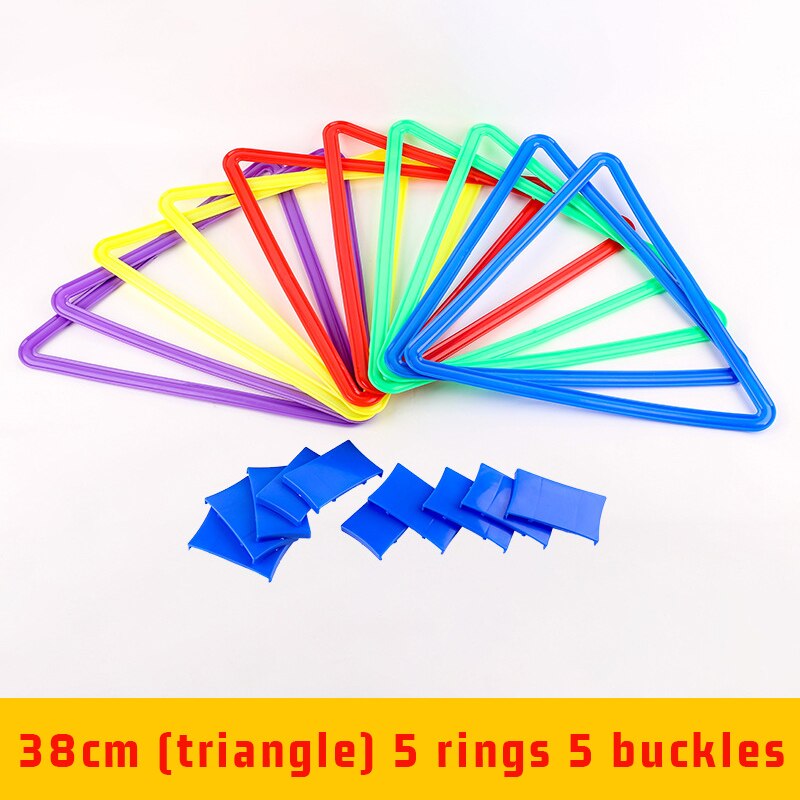 Kinderen Brain Games Hopscotch Jump Cirkel Ringen Set Kids Zintuiglijke Spelen Indoor Outdoor Voor Training Sport En Entertainment Speelgoed: 5 Triangles(38cm)