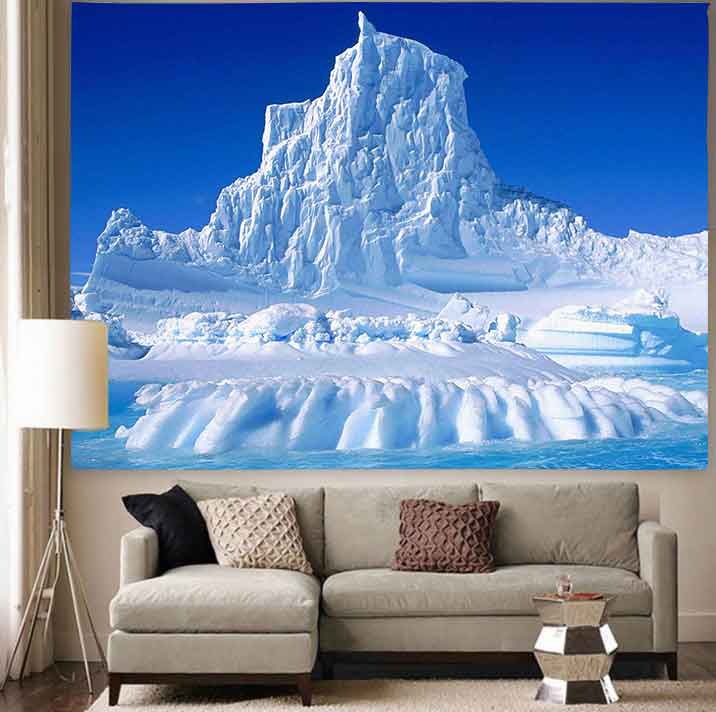 Simsant havdyr gobelin isbjørne isbreen floder isvæg hængende gobeliner til stue soveværelse hjem indretning banner: Gt2 tsils 767
