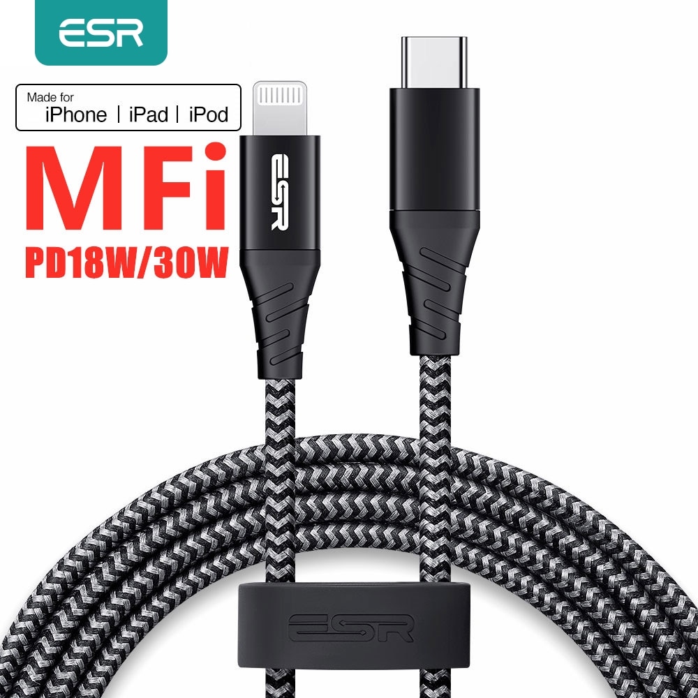 ESR USB C a fulmine MFi Certificato PD Veloce di Ricarica 1M 2M Tipo C Cavo del Caricatore di Dati per iPad iPhone 11 pro XR XS Max X più.