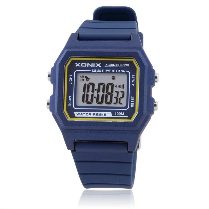 XONIX Top Sports Watches Waterproof 100m Men Women Outdoor Fun Multifunction Digital Watch Swimming Diving Wristwatch: Blue