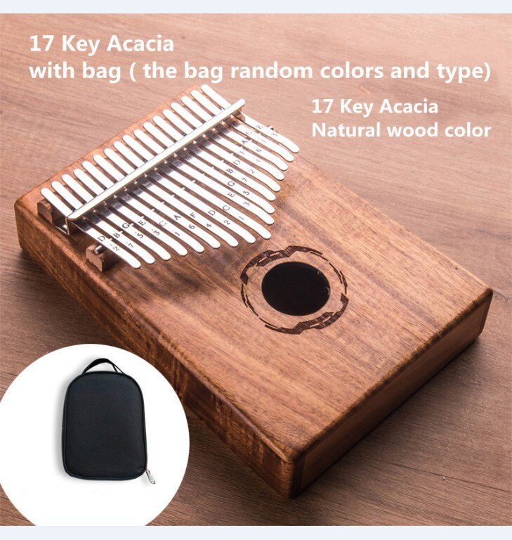 17 Key Kalimba African solid Mahogany Thumb Finger Piano Sanza 17 keys Solid Wood Kalimba Mbira Thumb: 4