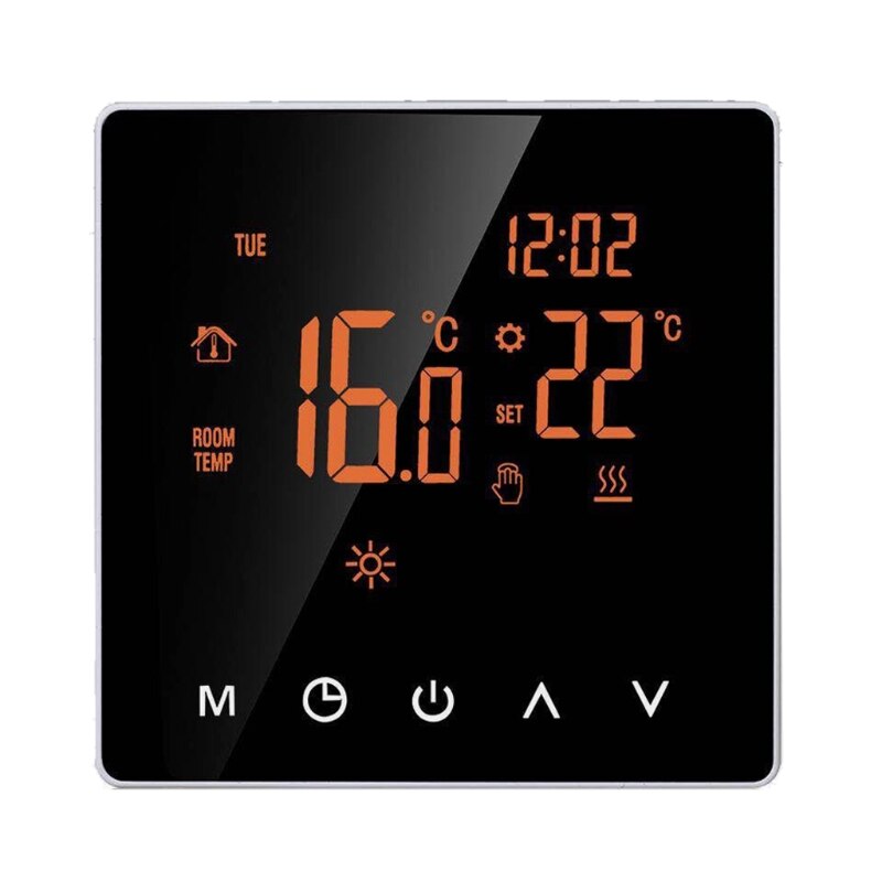 Thermostat 16A Wi-Fi /NO WIFI Orange / White Smart Thermostat Digital Temperature Controller APP Control LCD Display Touch: O-2