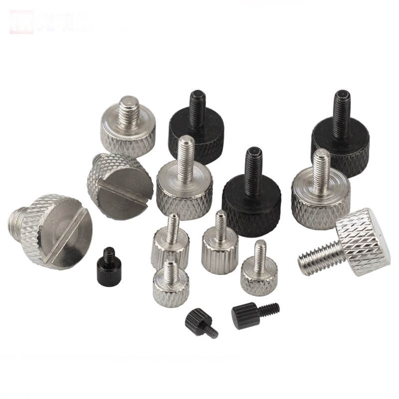 Tornillo de pulgar M1.4 para fijar lentes, material de acero al carbono, 10 piezas, M1.4 * 4-D4*4