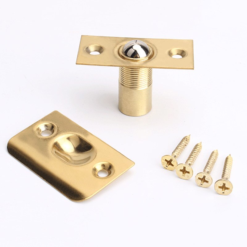 Door stainless steel Adjustable Roller Ball Catch Latch copper w Screws