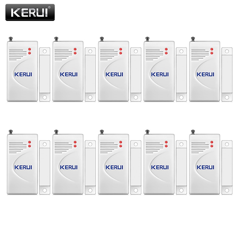 KERUI-Sensor de puerta inalámbrico de 433mhz, alarma de seguridad para el hogar, Detector de Sensor de ventana/puerta para sistemas de alarma W18 W20 K52 WIFI GSM