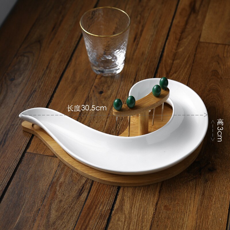 Note Vorm Slak Fruitschaal Keramische Gedroogde Fruitschaal Snacks Meloen Noten Doos Combinatie: style 2