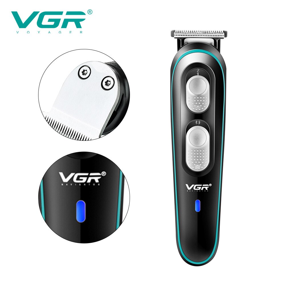 Vgr Tondeuse Usb Elektrische Tondeuse Fine-Tuning En Trimmer Kit Professionele Clipper Oplaadbare Kapper Kapsel Machine