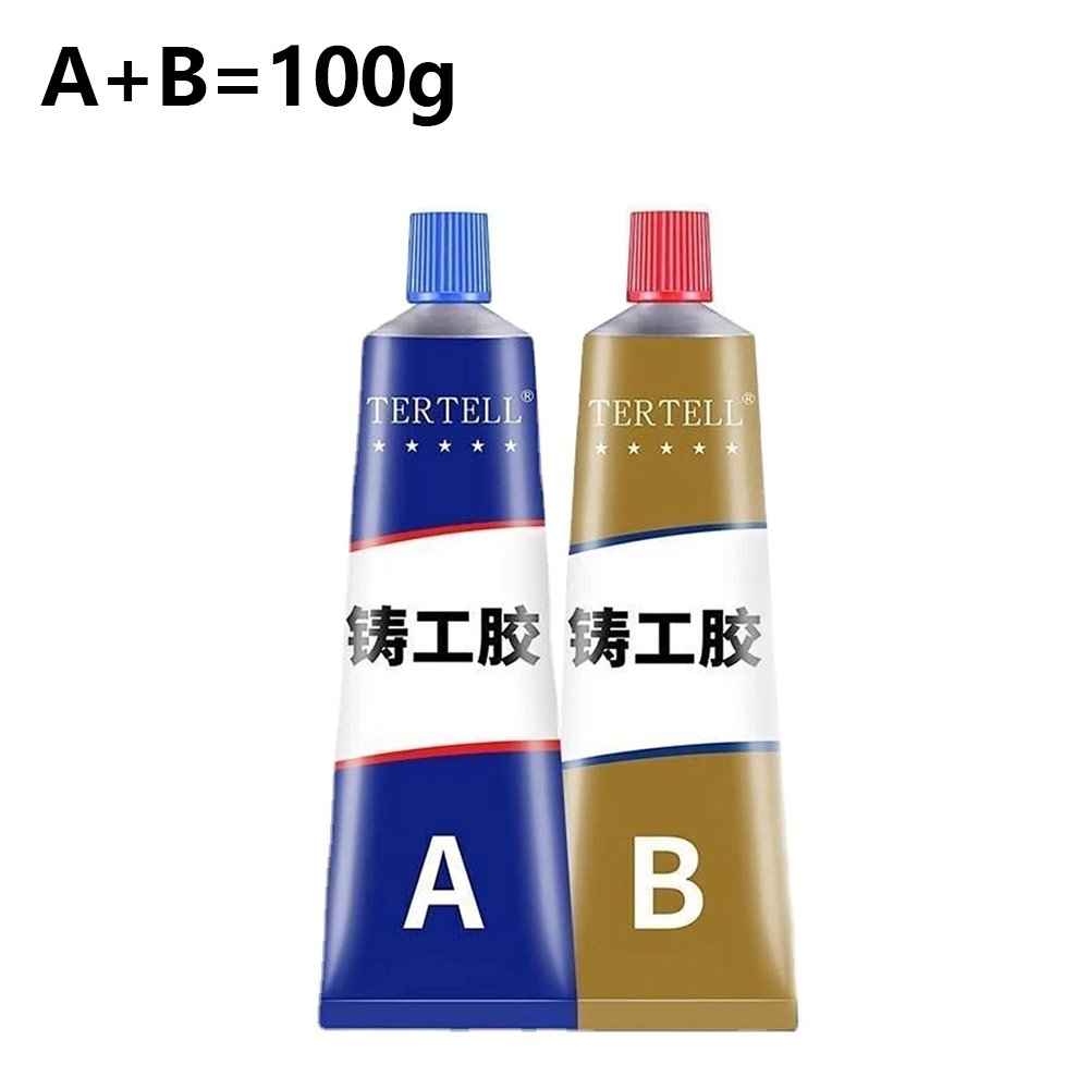 Metal Repair Glue Casting AB Glue High Strength Adhesive for Cast Iron Heat Resistant Cold Weld Industrial Repair Agent: Blue