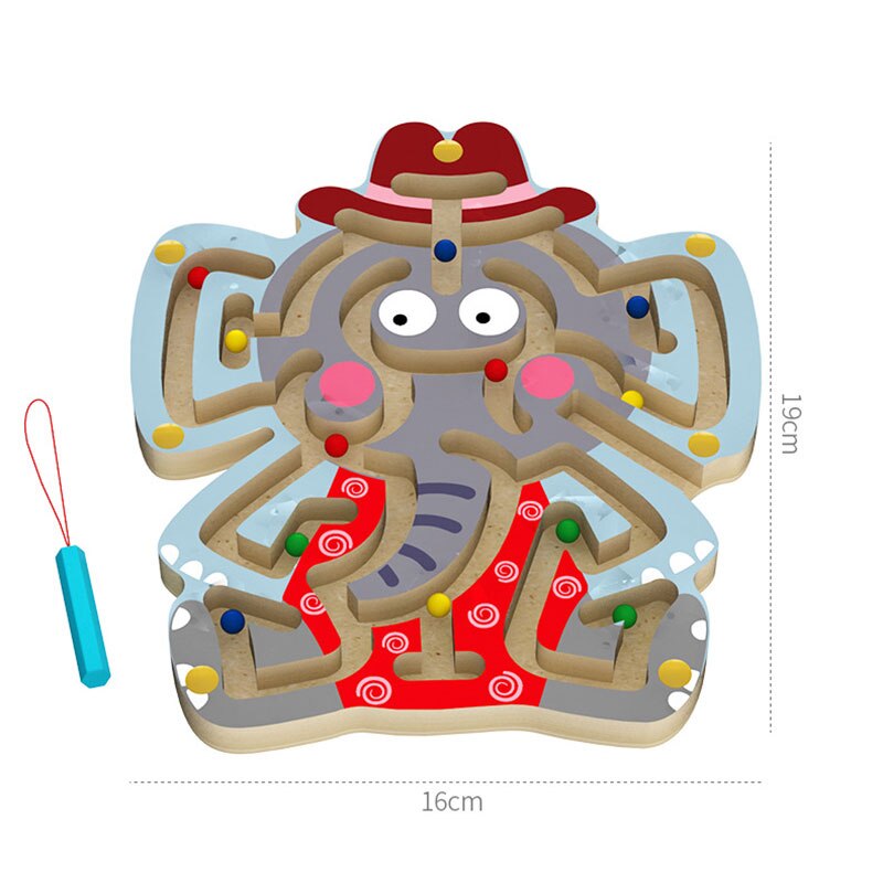 Pädagogisches Spielzeug Magnatic Labyrinth 3D Tier Labyrinth Montessori Spielzeug Früh Lernen Holz Spielzeug Für Kinder 3 Jahre Alt Kinder