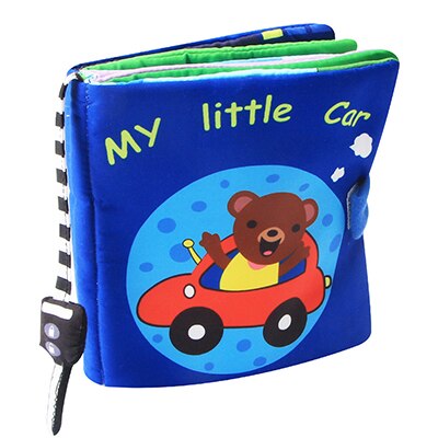 Baby Leren Educatief Knuffels Pasgeboren Speelgoed Zachte Dier Doek Boek Baby Stof Boek Aap/Auto Rammelaars Speelgoed 0-12 Maanden: Traffic book