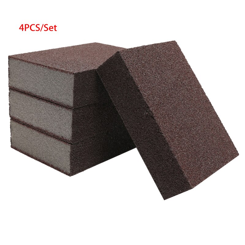 4 stk/sæt stærk vask gryde børste diamant sand poleringssvamp magisk viskelæder opvask svamp afkalkning køkken rengøring rust