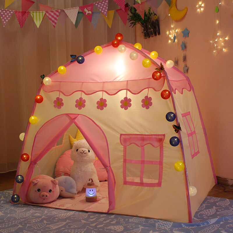 Giocare Tenda Per I Bambini Tenda dei Giocattoli Per Le Ragazze Della Principessa Castello Protable Casa del Gioco della Tenda Wigwam Per Bambini Brithday regalo