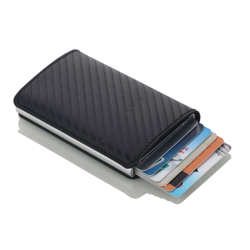 Business ID Card Case Men Credit Card Holders Automatic RFID Card Holder Aluminium Bank Card Wallets