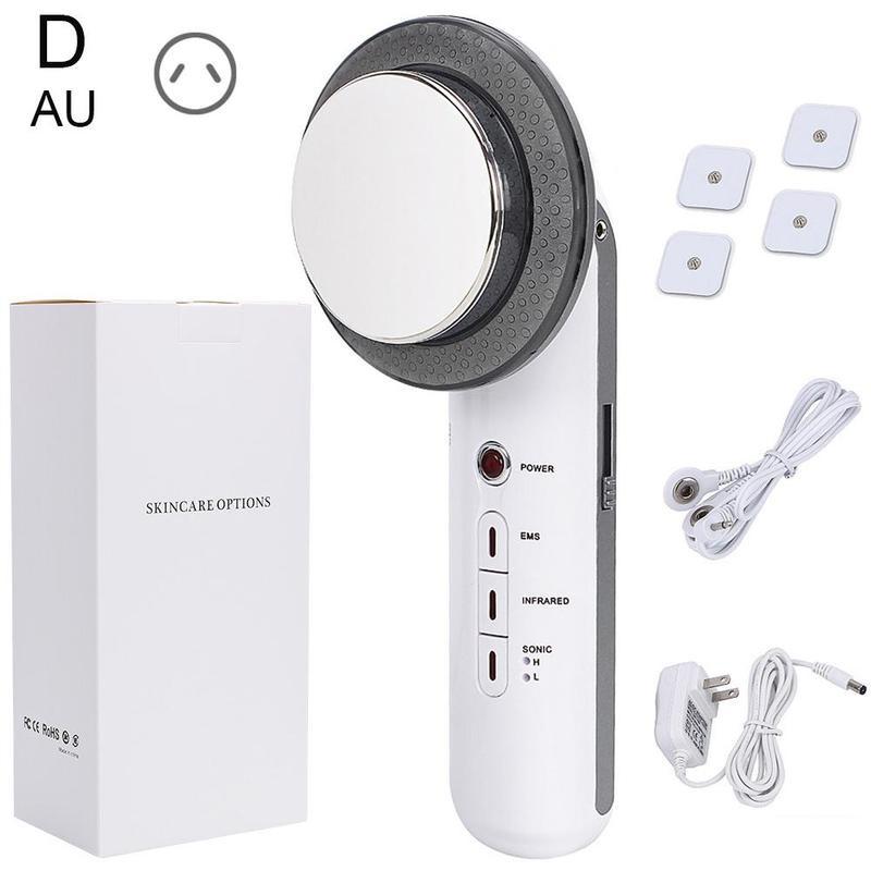 Three-in-one Slimming Instrument LED Beauty Instrument Ems Micro-current Ultrasonic Micro-electric Skin Beauty Instrument 1PC: D