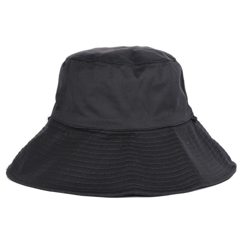 Casquettes de pêche sauvage rétro gros avant-toit Double face portant un chapeau de pêcheur couleur unie en plein air couleur Pure: BLACK 1 pcs