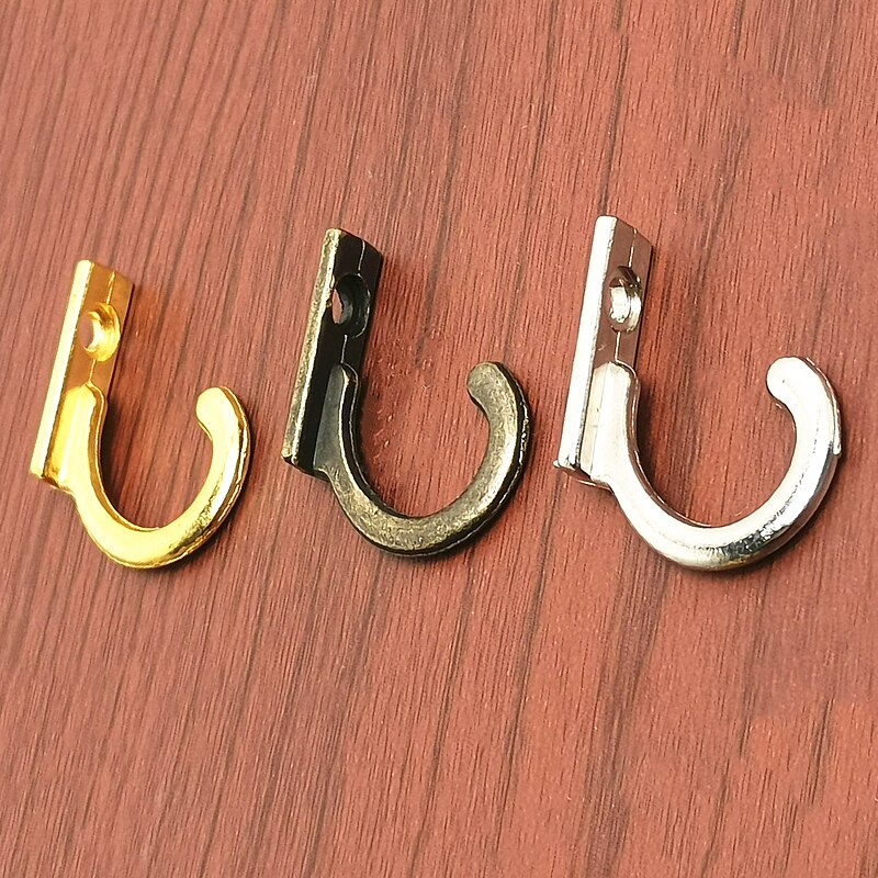 5pcs/lot Silver Antique Hooks Small Wall Hanger Buckle Horn Lock Clasp Hook Hasp Latch For Wooden Jewelry Box Furniture Hardware