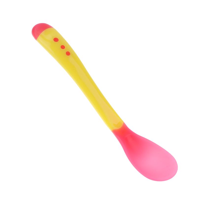 Safety Baby Feeding Dishes Babies Eatting Bowl with Suction Cup Assist Spoon Fork Baby Training Products: Yellow Spoon