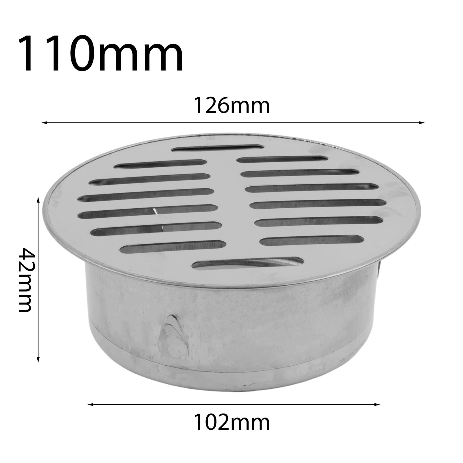 50-200MM Floor Drain Balcony Floor Drain Stainless Steel Large Displacement Drainage Outdoor Roof Anti-Blocking Floor Strainer: Light Grey