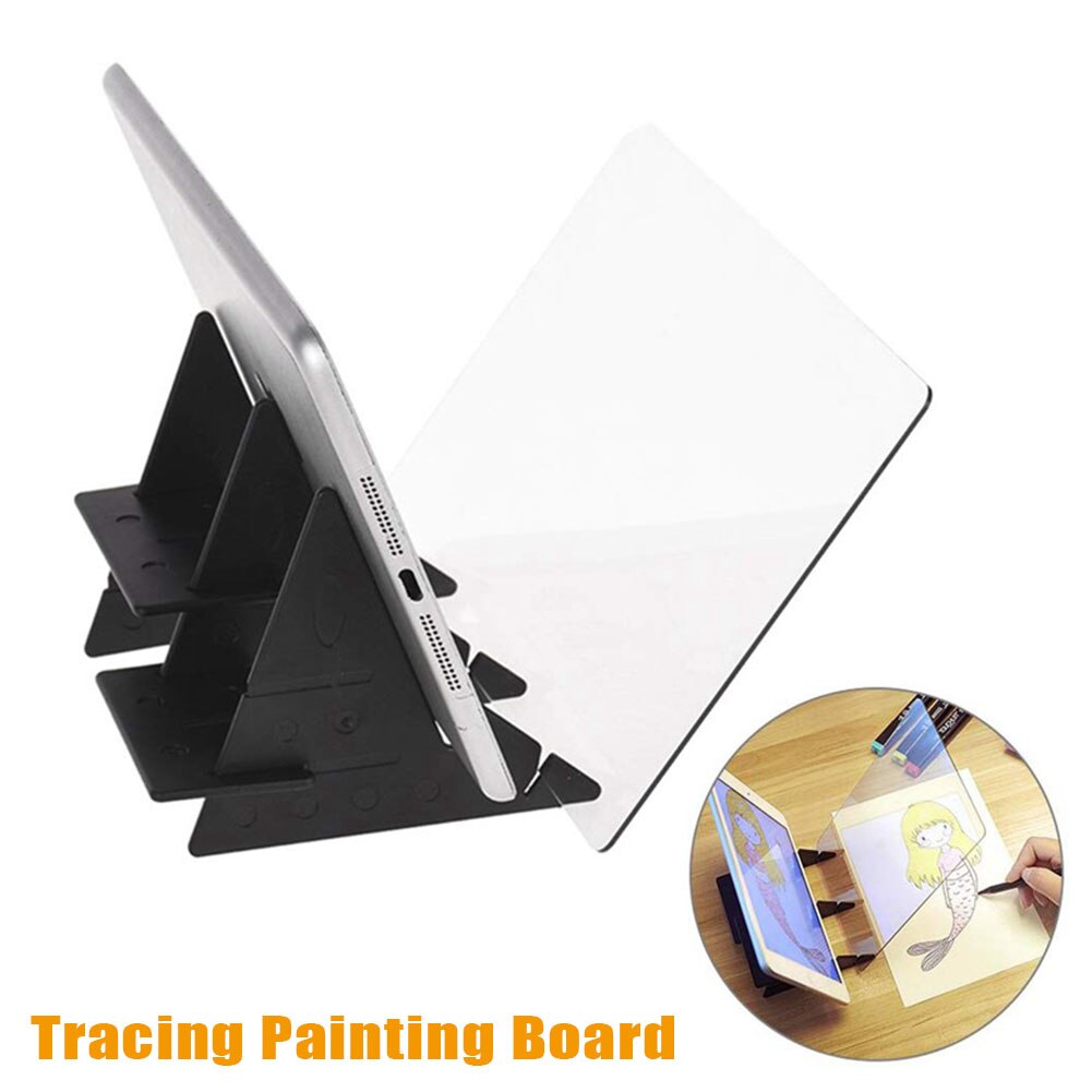 Proyector de dibujo de arte ajustable para niños y adultos, tablero de pintura de trazado de escritorio, herramienta de espejo de boceto, imagen óptica, bricolaje