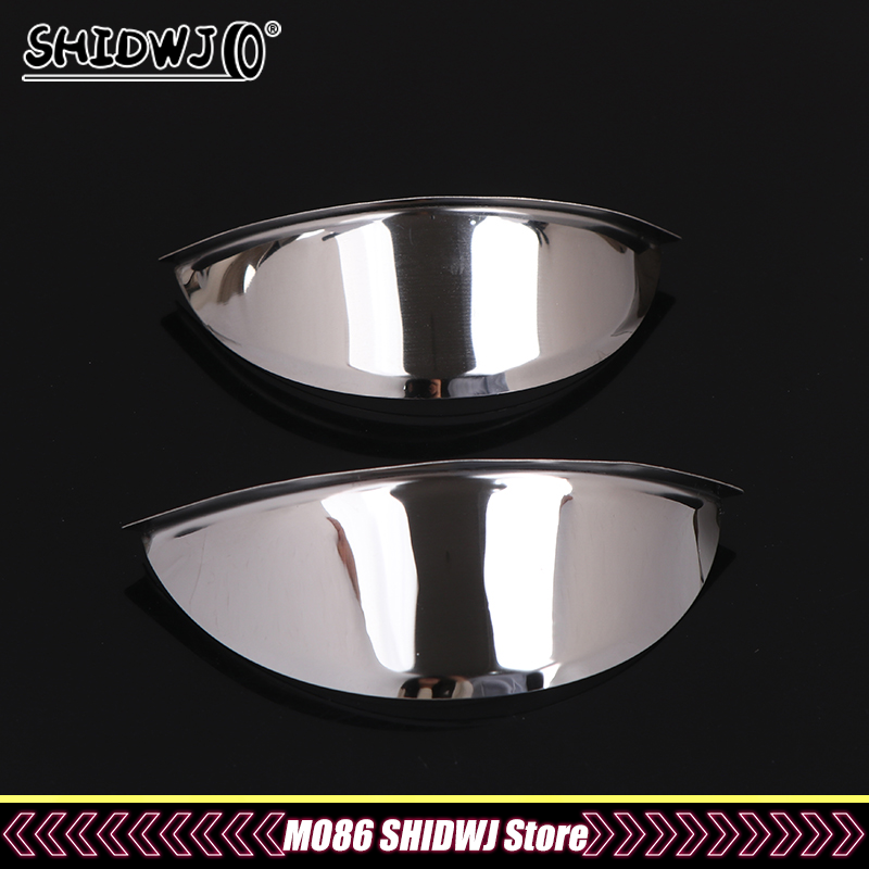 Universal cromo metal scooter farol capa à prova de chuva 5.75 "/7" para cafe racer motocicleta frente lâmpada viseira