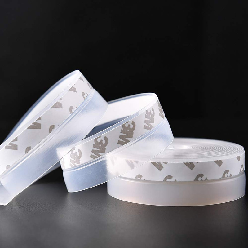 1 Meter/roll Self adhesive 3M Glue Door Window Draught strip Dust Insect Seal Strip Silicone bottom Soundproofing Weatherstrip