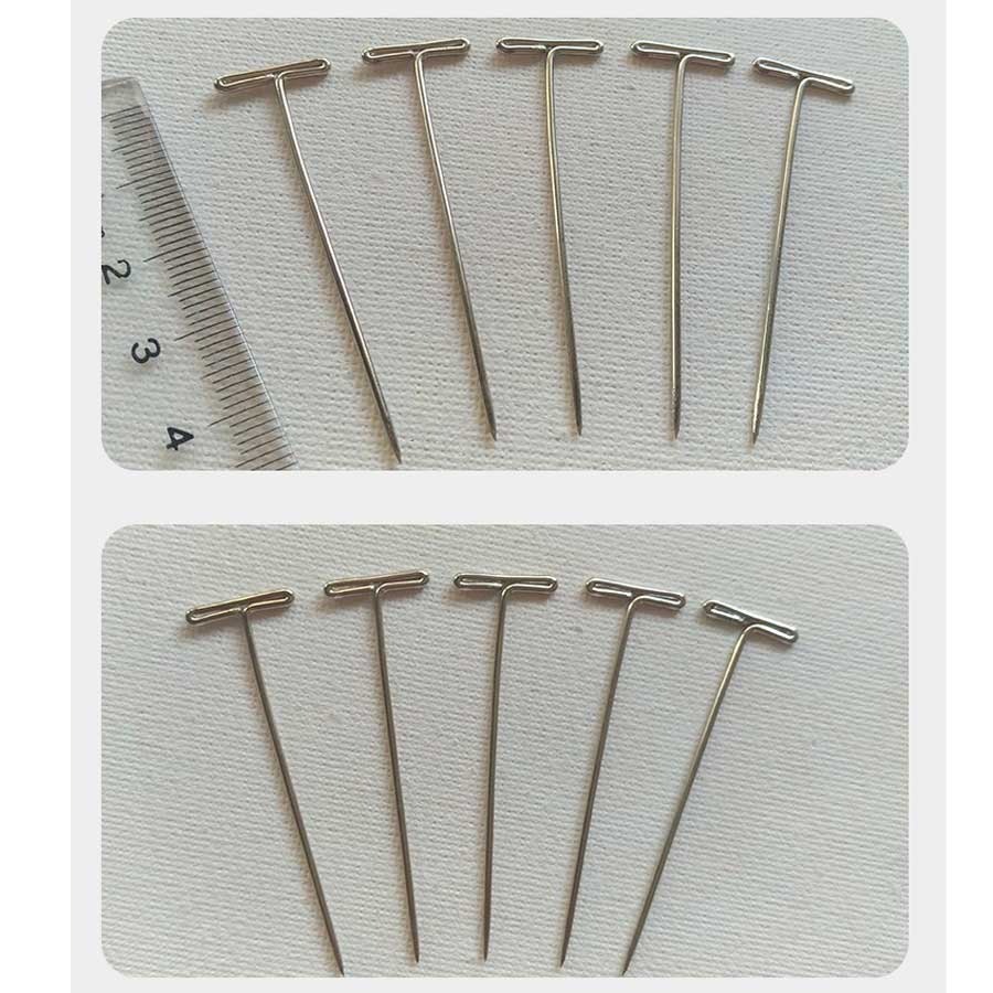 T Pins 2 Inch For Holding Wigs Hair Extender Wig Making Blocking Knitting Modelling And Crafts 50Pcs T-Pins