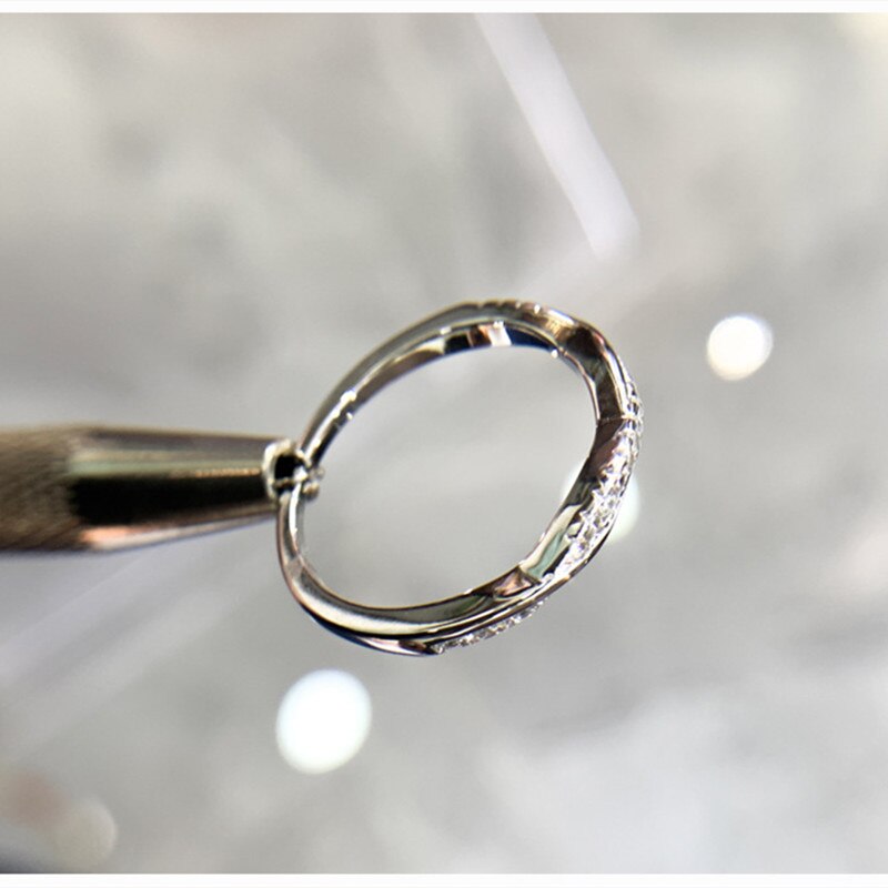 CC Simple Rings For Women Solid 925 Sterling Inlay Twisted 2.6mm Cubic Zirconia Bridal Wedding Jewelry CC1613