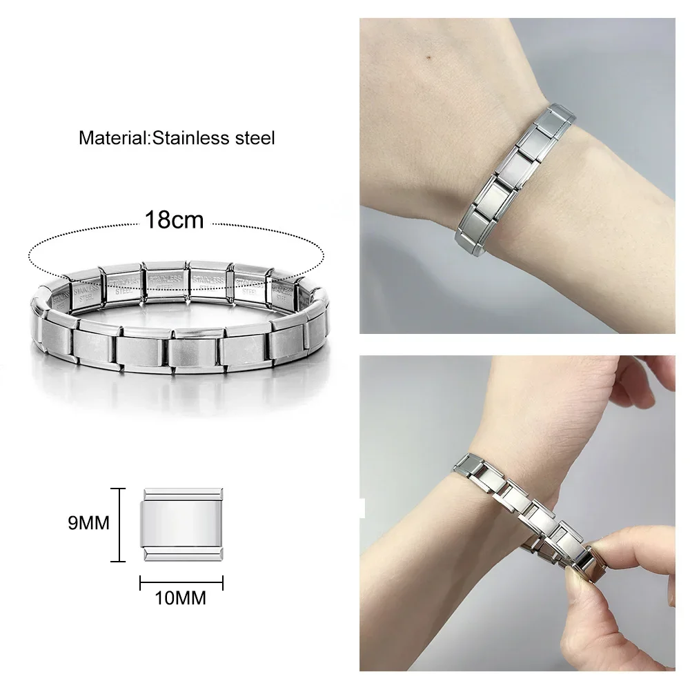 2025 nueva pulsera de acero inoxidable de Y2k para hombres y mujeres 9mm de ancho Color dorado brazalete negro joyería para niñas de boda